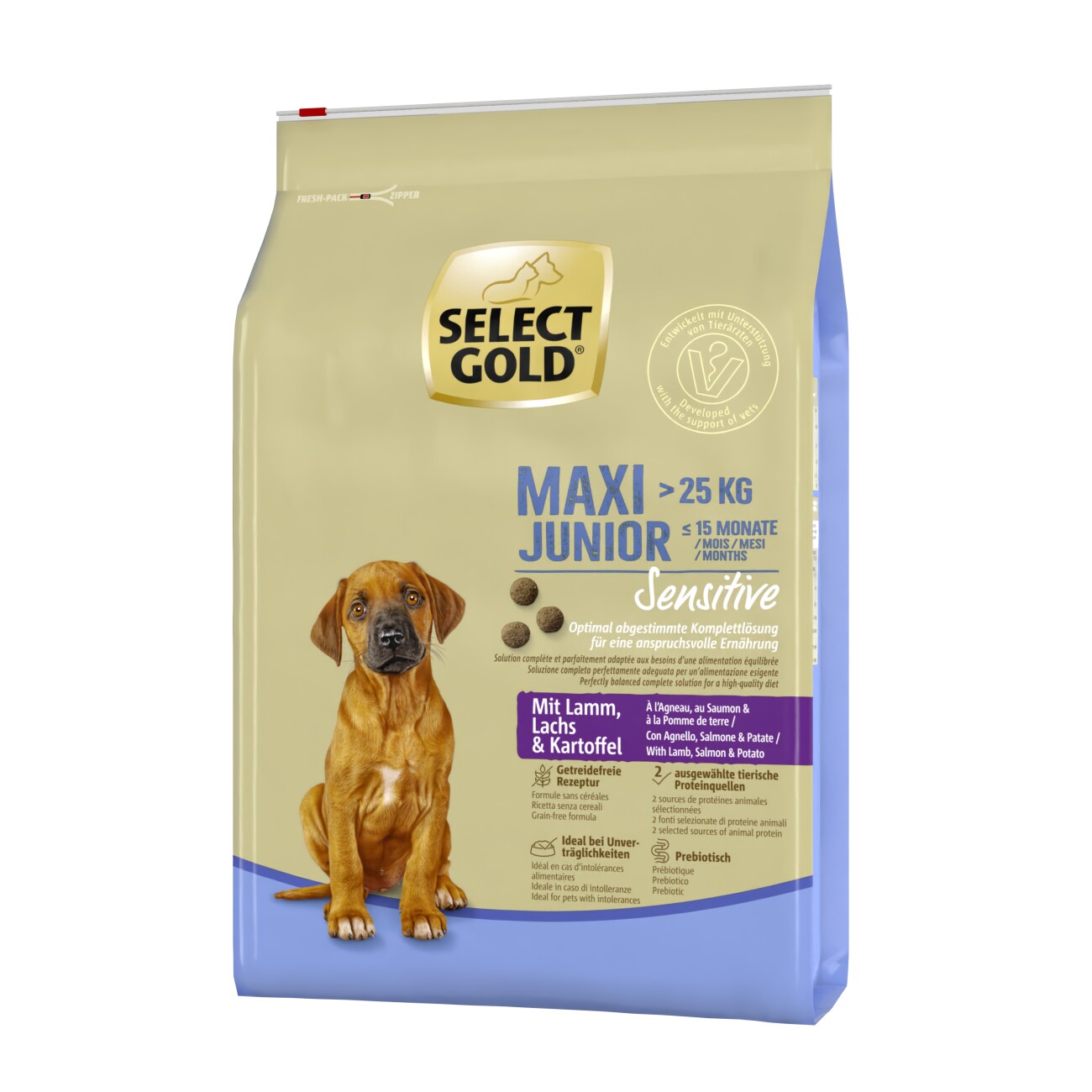 SELECT GOLD Sensitive Maxi Junior Lamm/Lachs/Kartoffel 4 kg