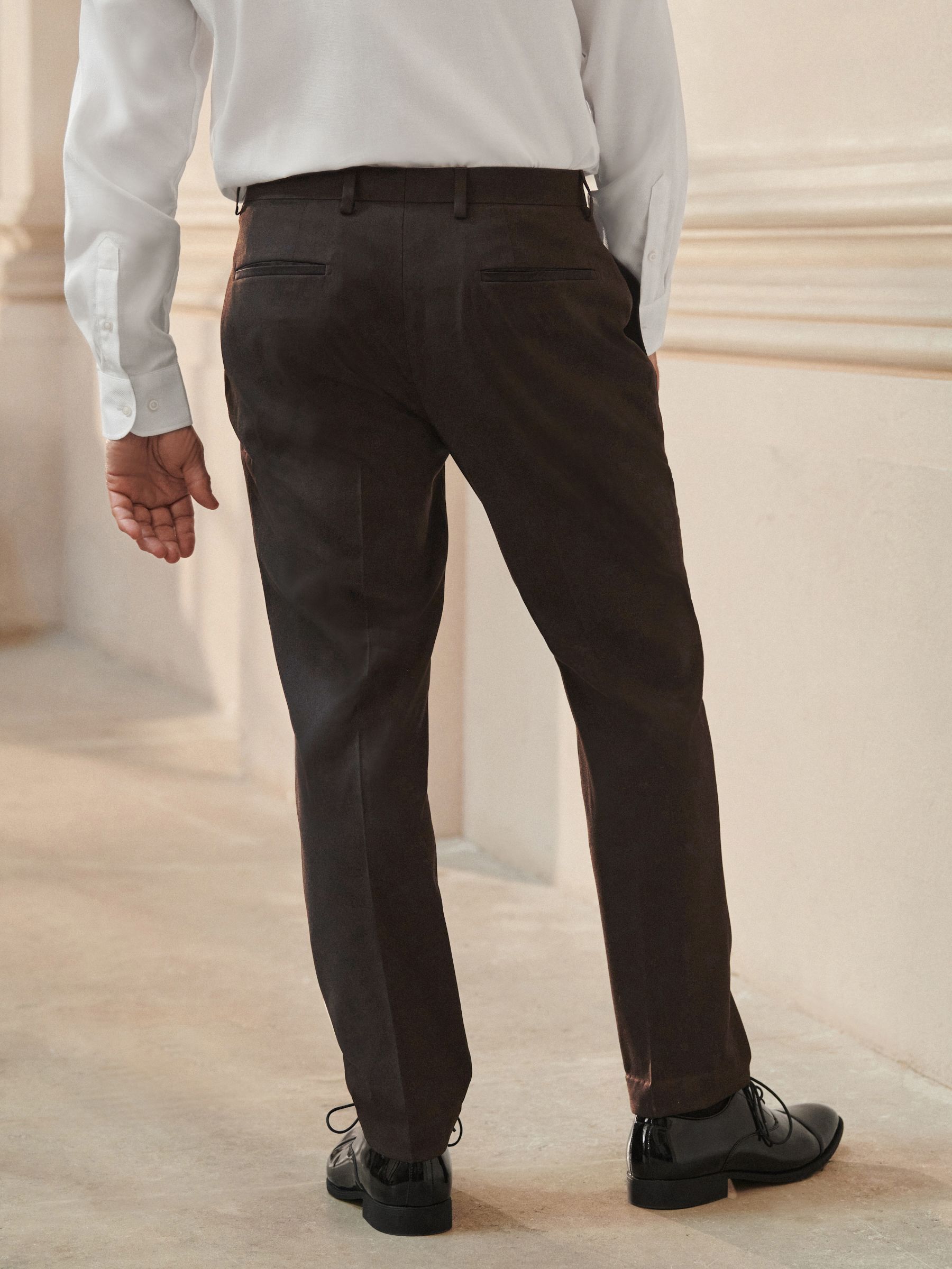 Bruin - Slim-fit smoking pantalon