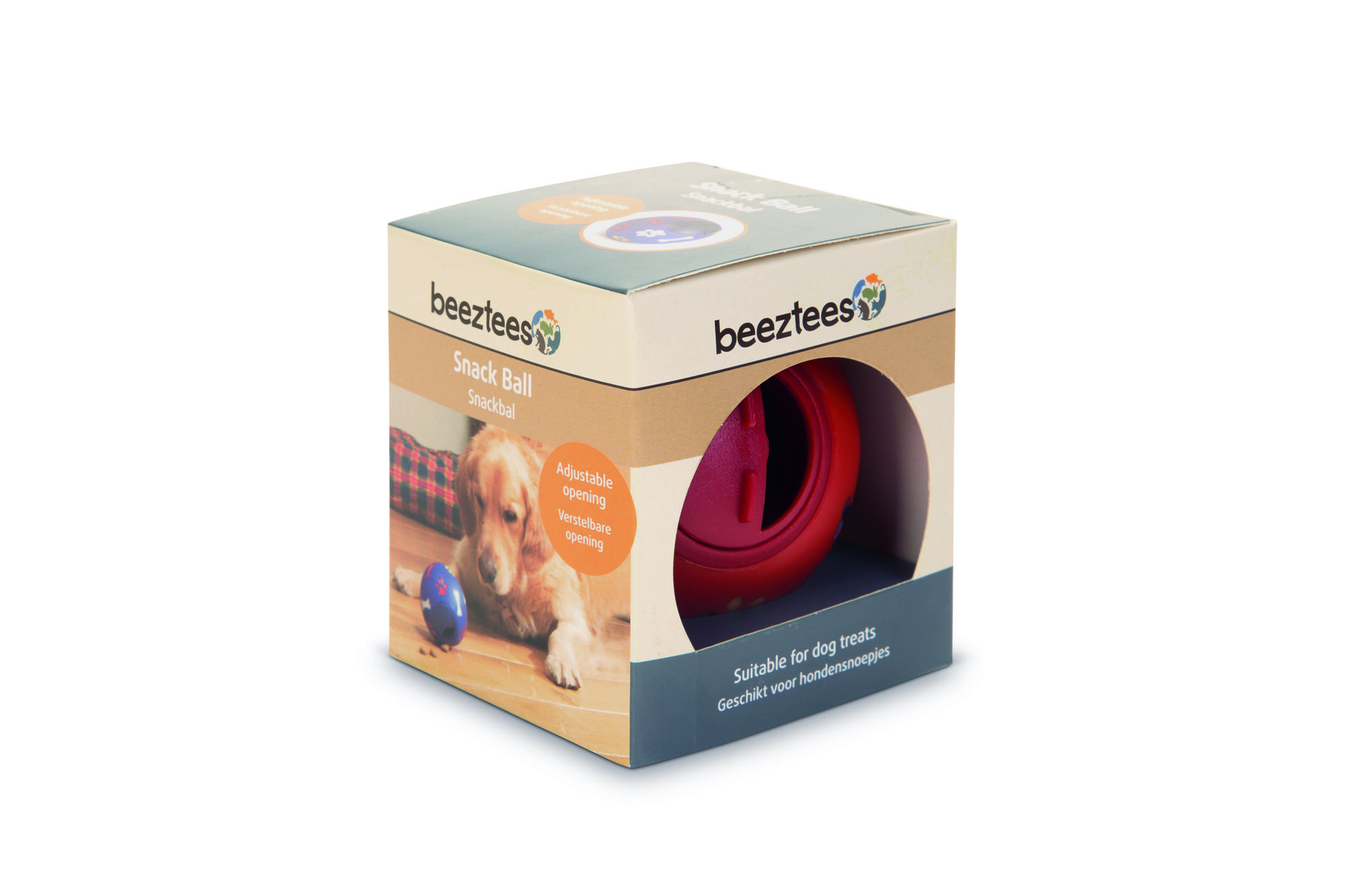 Beeztees Snackbal  - Vulbaar Hondenspeelgoed - assorti - 9x8x8 cm