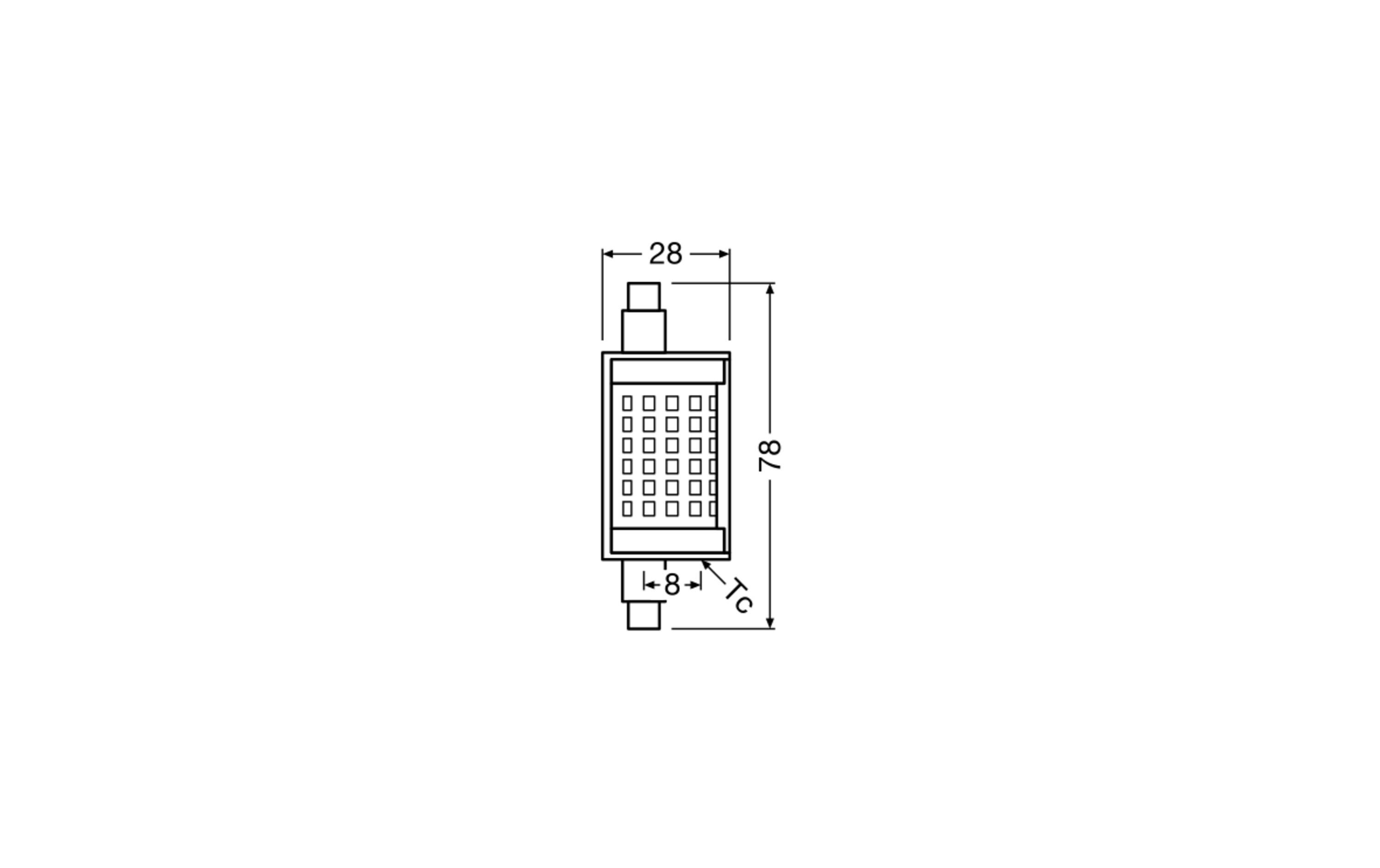 Lampe Star Line 78, 11.5W, R7 s WarmweissLED-Lampe mit R7 s-Retrofit-Sockel