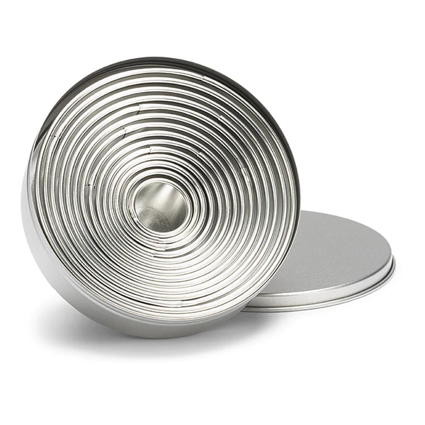 Boîte de 14 découpoirs ronds lisses en inox 2 à 11 cm Mathon