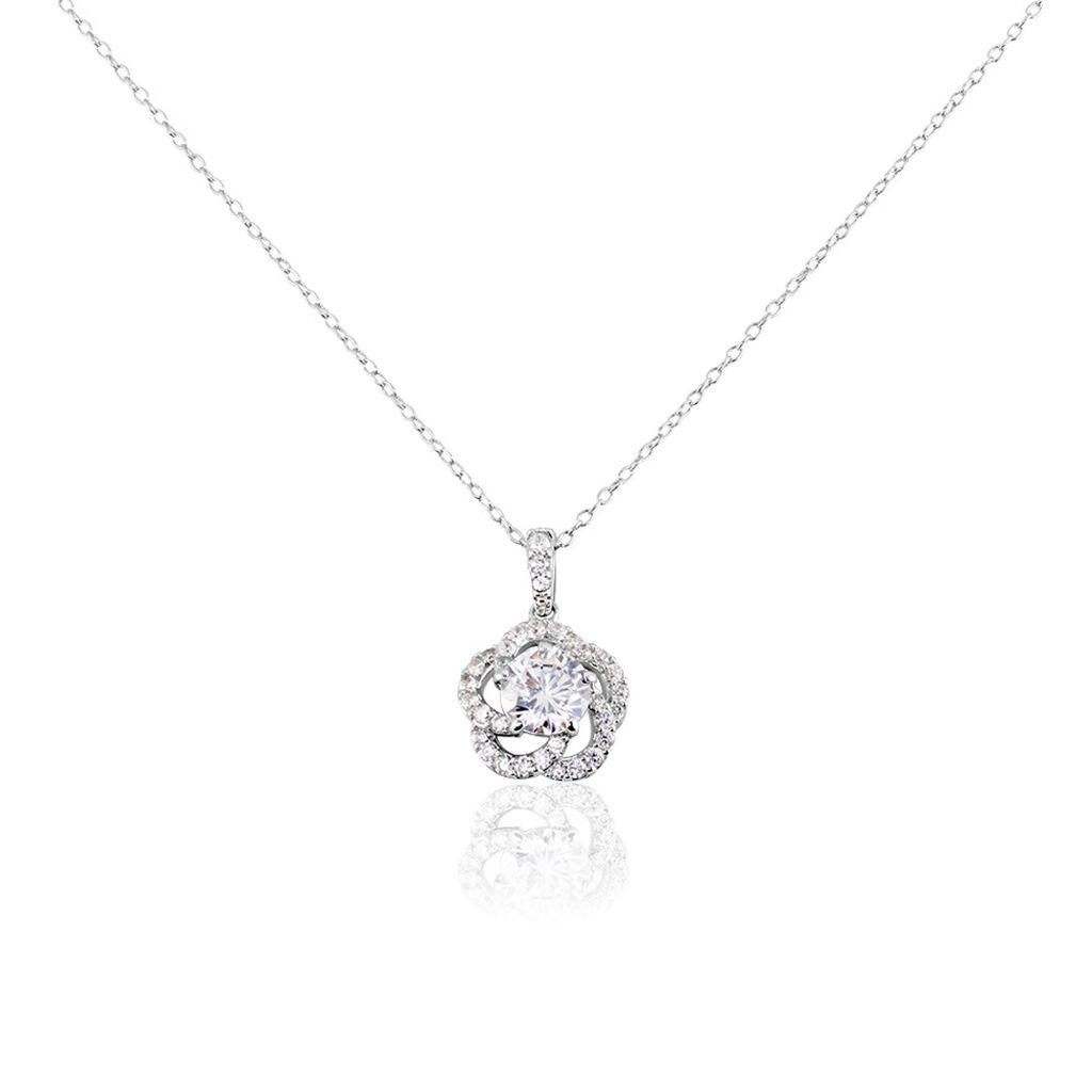 Collier Seamus Fleur Oxydes De Zirconium