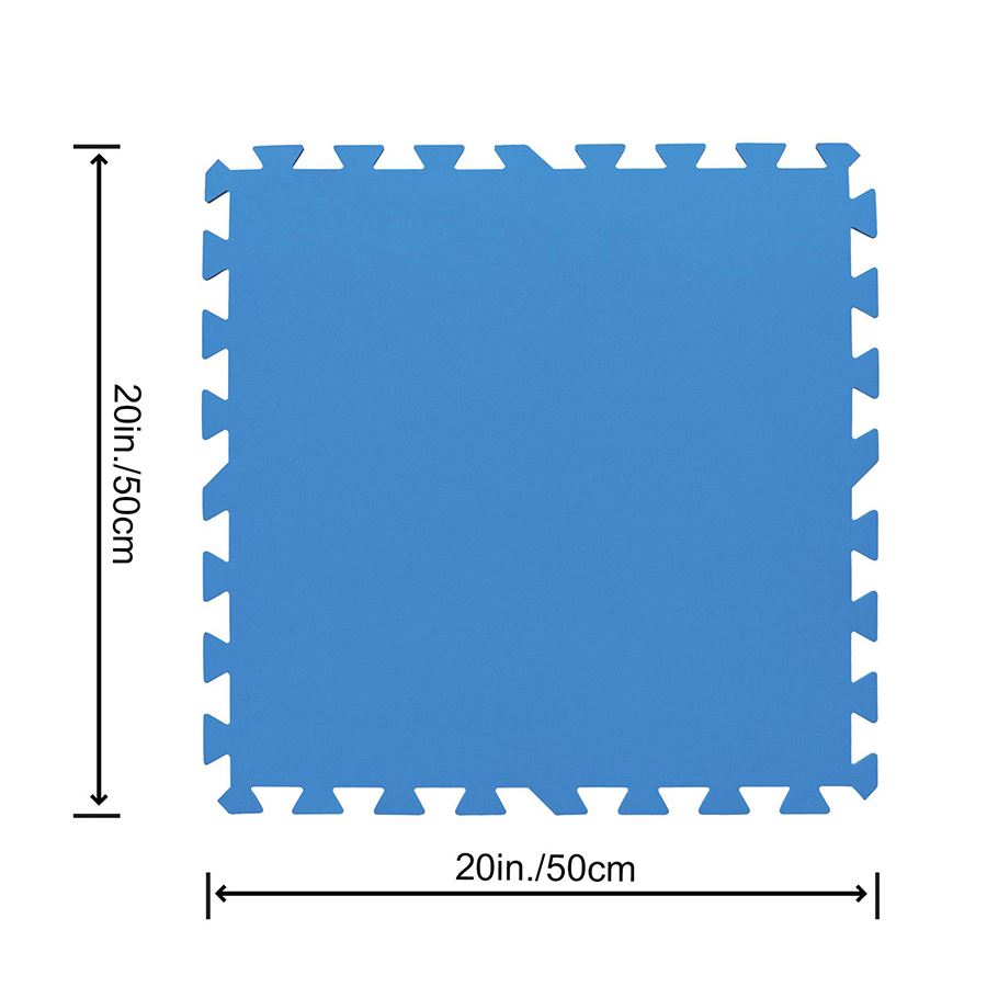 Bestway #58220 Bodenschutzplatten für Aufstellpools 50x50cm 9er-Set Blau