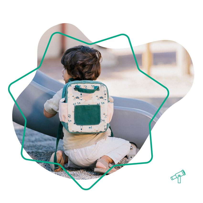 Sac à dos enfant - Safari - Ecru