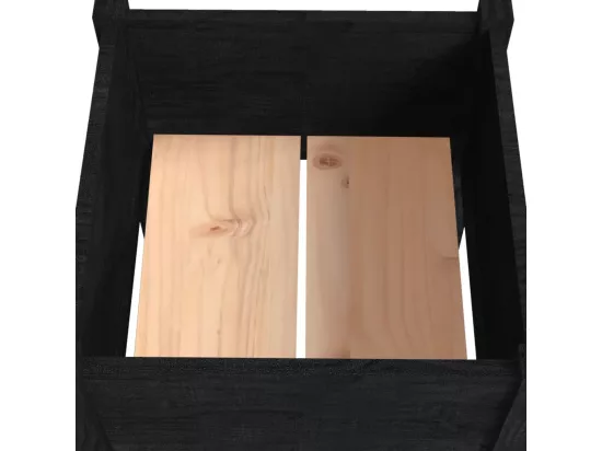 Jardinières 2 pièces Noir 50x50x70 cm Bois de pin massif