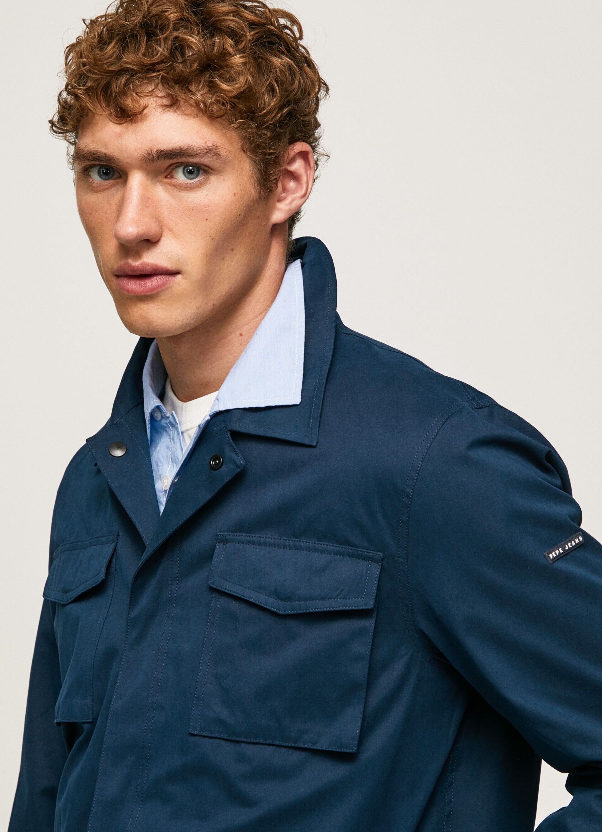 Parka curta com peitilho removível - Azul Dulwich