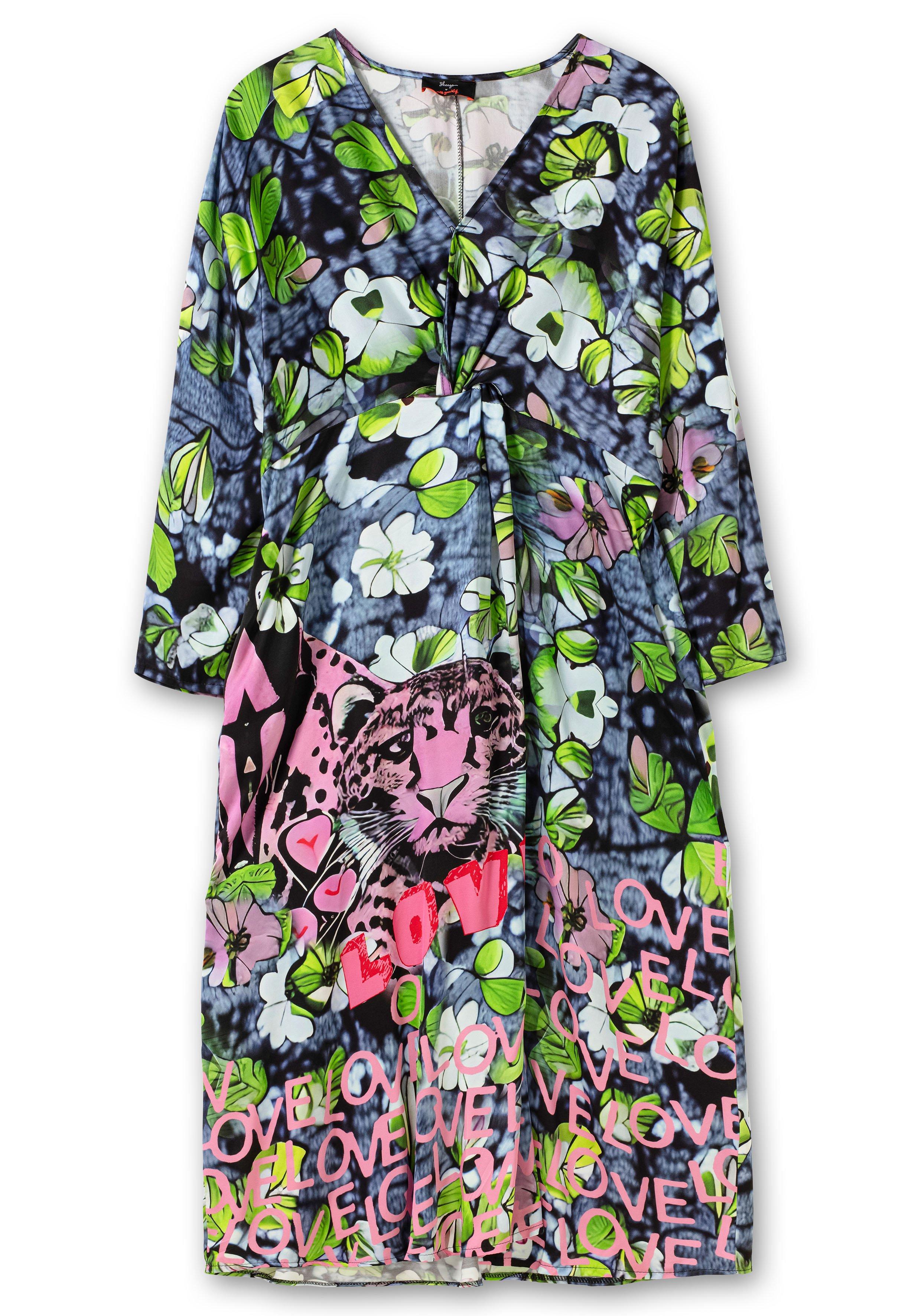 Maxikleid in Wickeloptik, aus Viskose-Satin