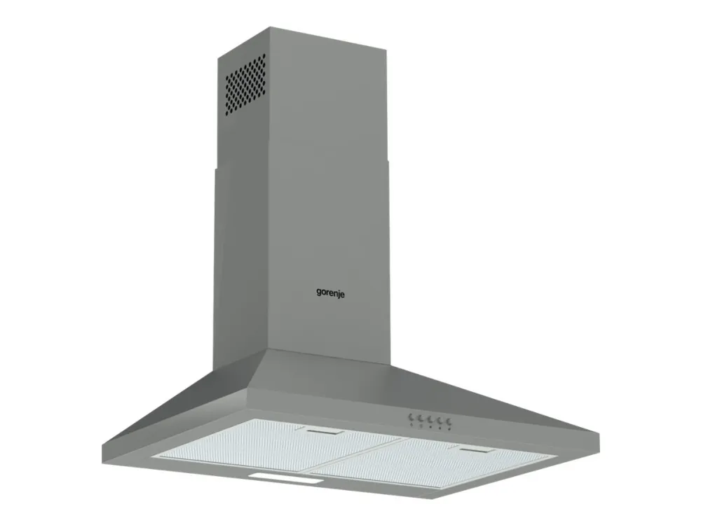 Gorenje Essential WHC629E4X - Hætte - skorsten - bredde: 60 cm - dybde: 45 cm - udtrækning og recirkulation (-) - rustfrit stål
