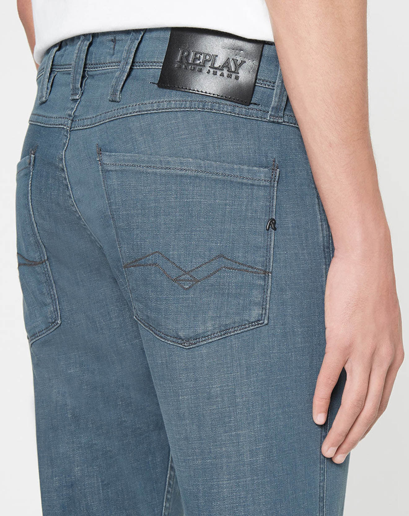 Replay Jean Slim anbass xlite gris moyen