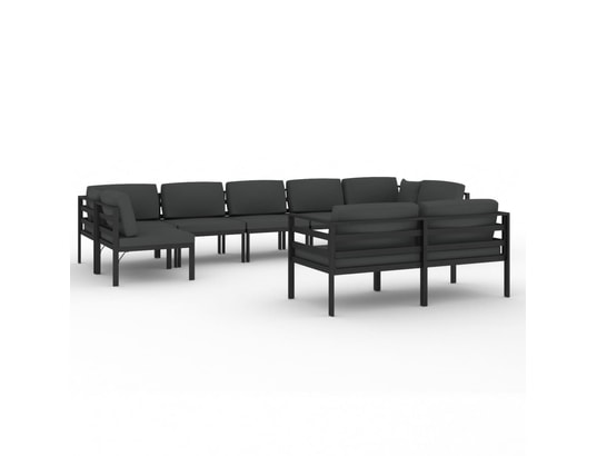 LES TENDANCES - Salon extérieur Salon de jardin-gris-9 places-70x70x64.5-376288