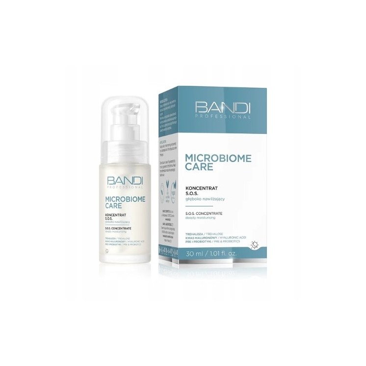 Bandi Microbiome Care SOS-Konzentrat, tiefenwirksam feuchtigkeitsspendend für das Gesicht, 30 ml
