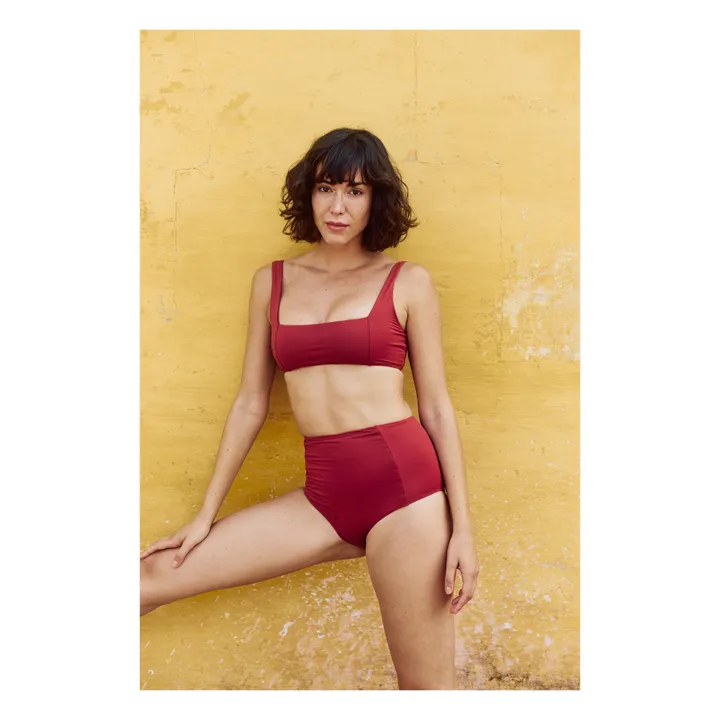 Canopea Haut de Maillot de Bain Polyamide Recyclé Mariotta - Collection Femme  | Rouge framboise