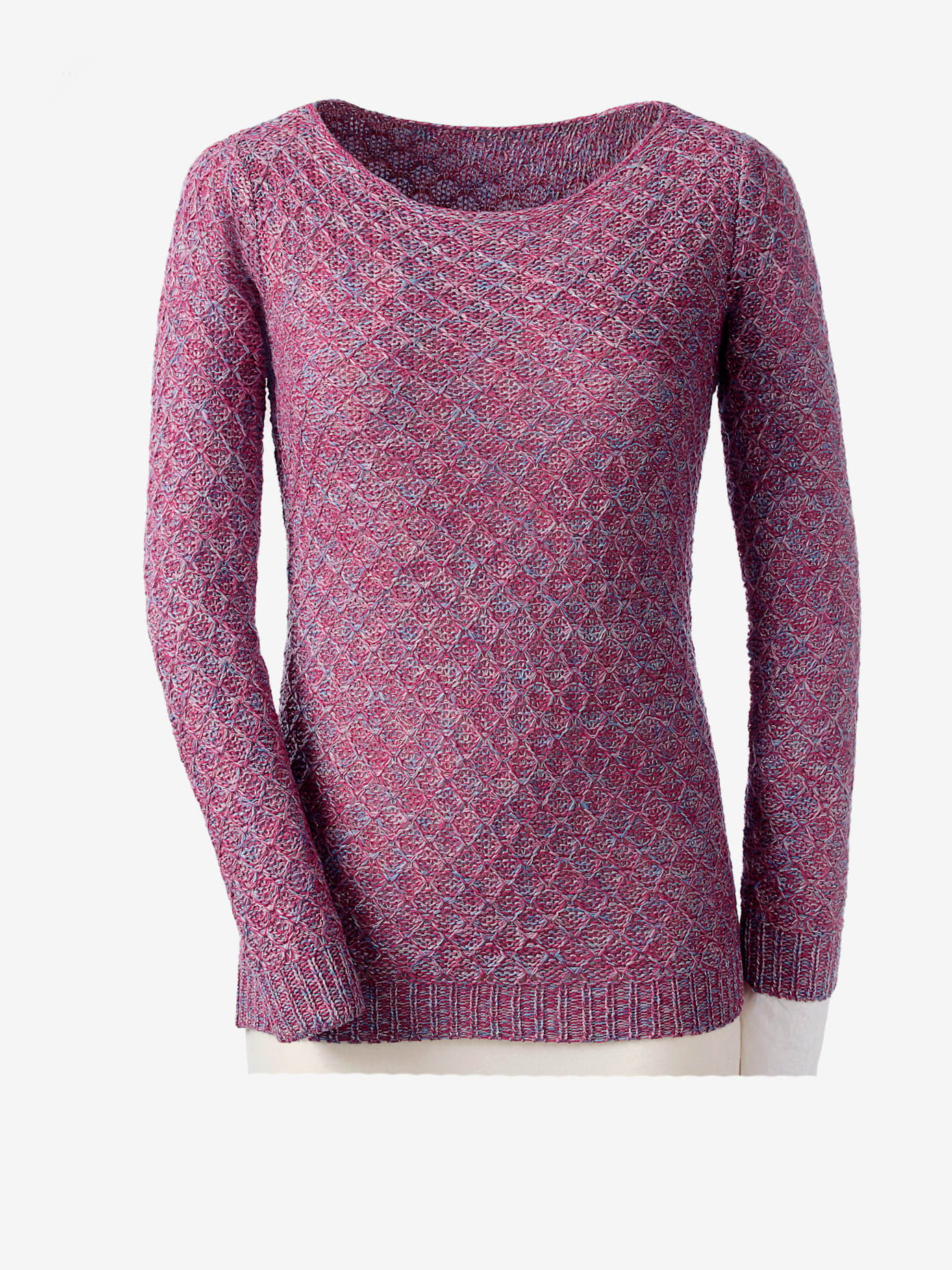 Pull encolure ronde superbe fil multicolore