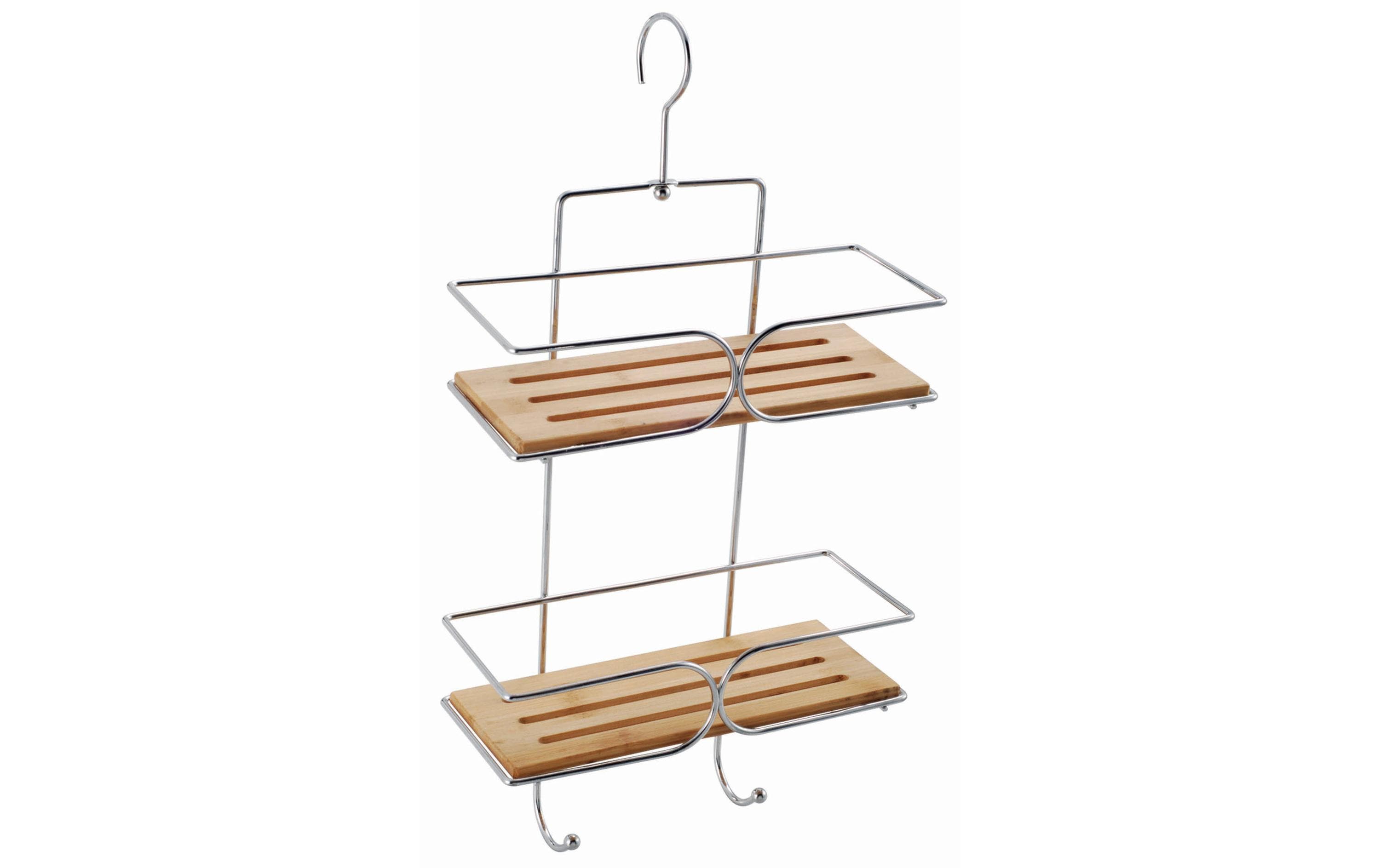 Duschmittelhalter Braun/SilberDuschregal