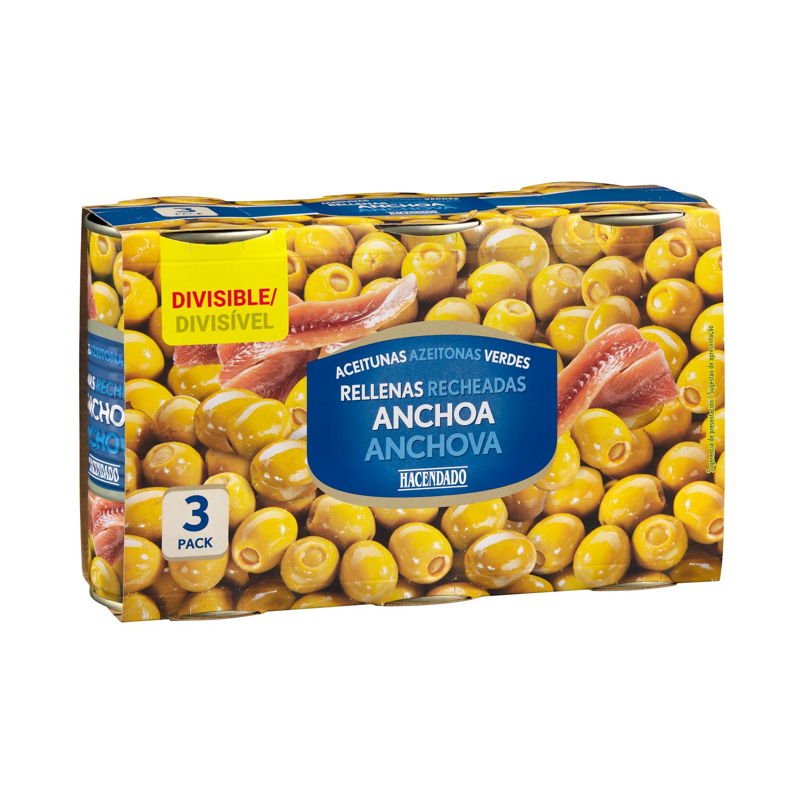 Olives vertes farcies aux anchois Hacendado