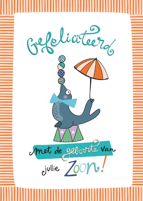 Funny Side Up | Geboortekaart | Zoon