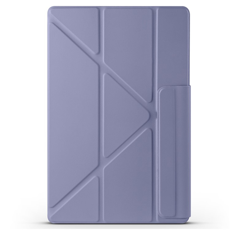 Samsung Galaxy Tab S10 Lite / S10 FE / Tab S9 FE / Tab S9 Smart Cover Leder Tasche Schutzhülle Magnetcover Origami Flip Case - Lila