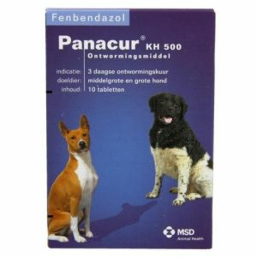 Panacur Ontworming Tabletten Hond - Kat 500 mg10 tabletten