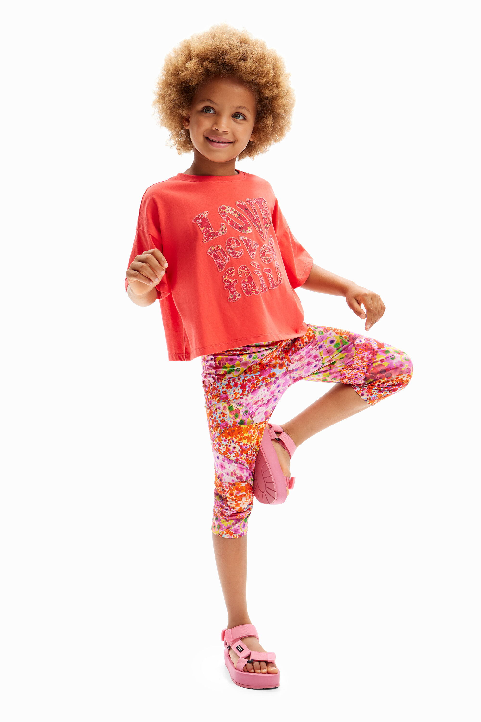 Legging capri fleurs