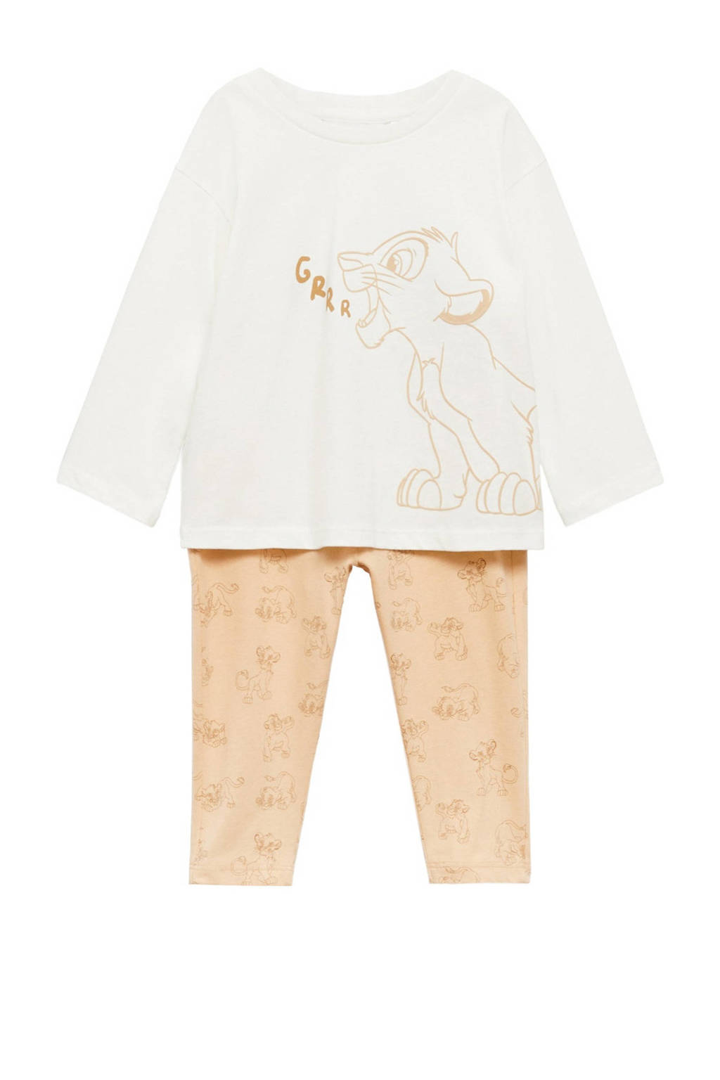 Mango Kids Lion King pyjama beige/zand