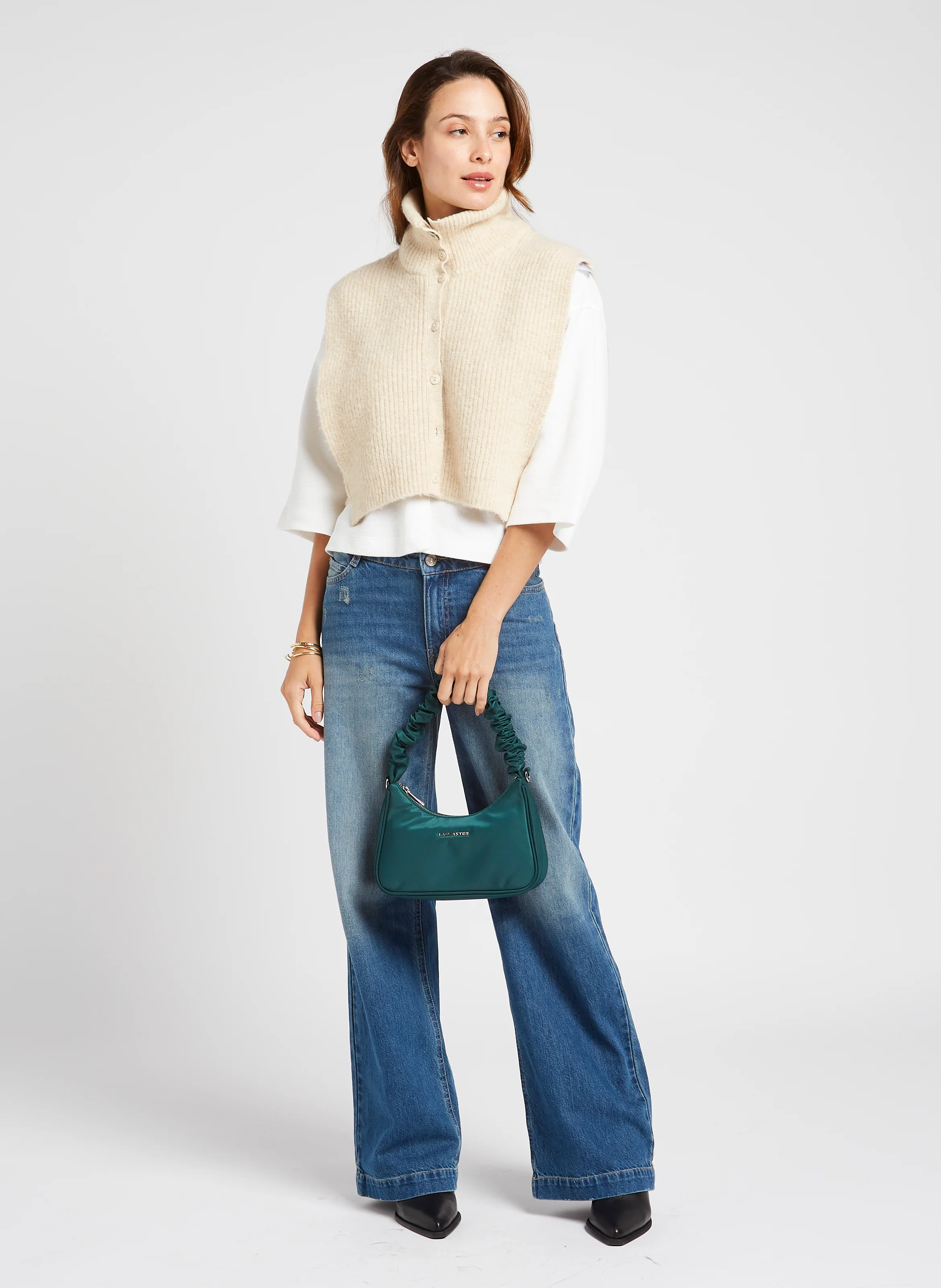 CHOUCHOU - Sac baguette porté épaule| Vert