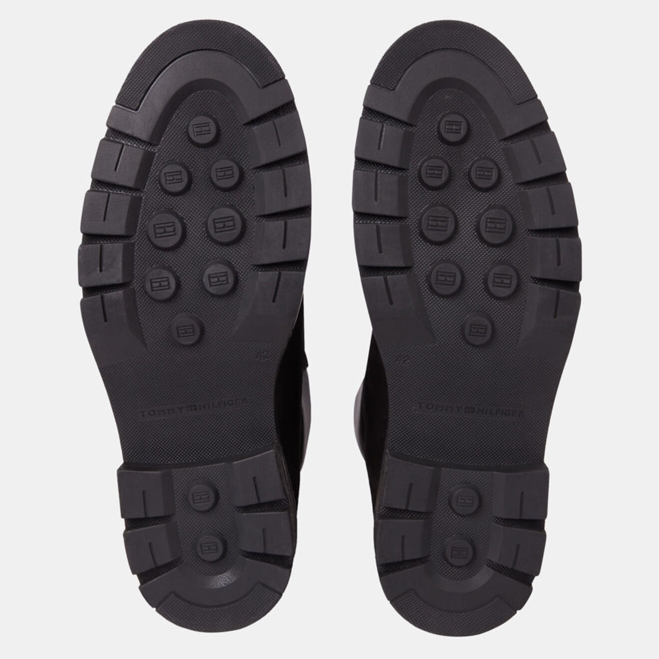 Tommy Hilfiger Boots en Velours de Cuir Hilfiger Padded noires
