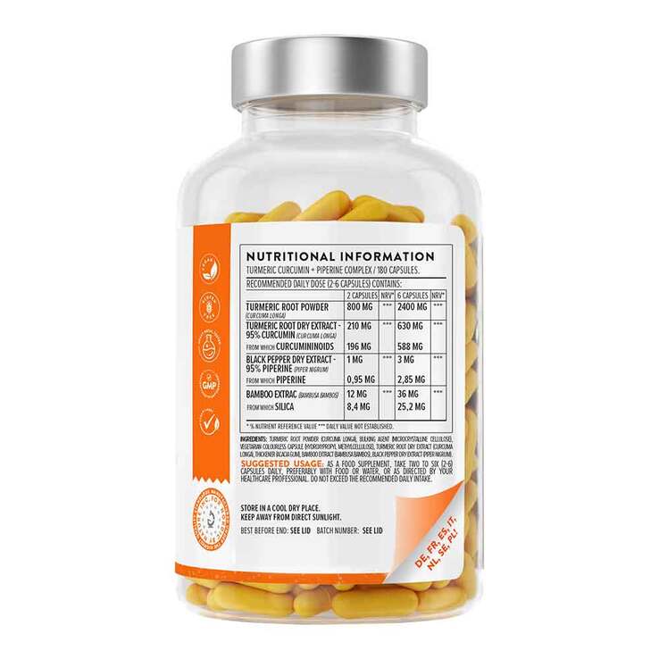 Aavalabs Curcumin + Piperin vegan Kapseln, 180 St