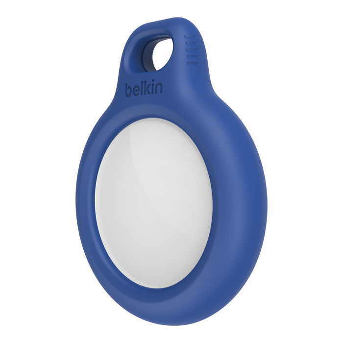 Apple AirTag Holder mit Schlaufe Anhänger Hardcase Hülle Schlüsselanhänger (F8W974BTBLU) - Blau