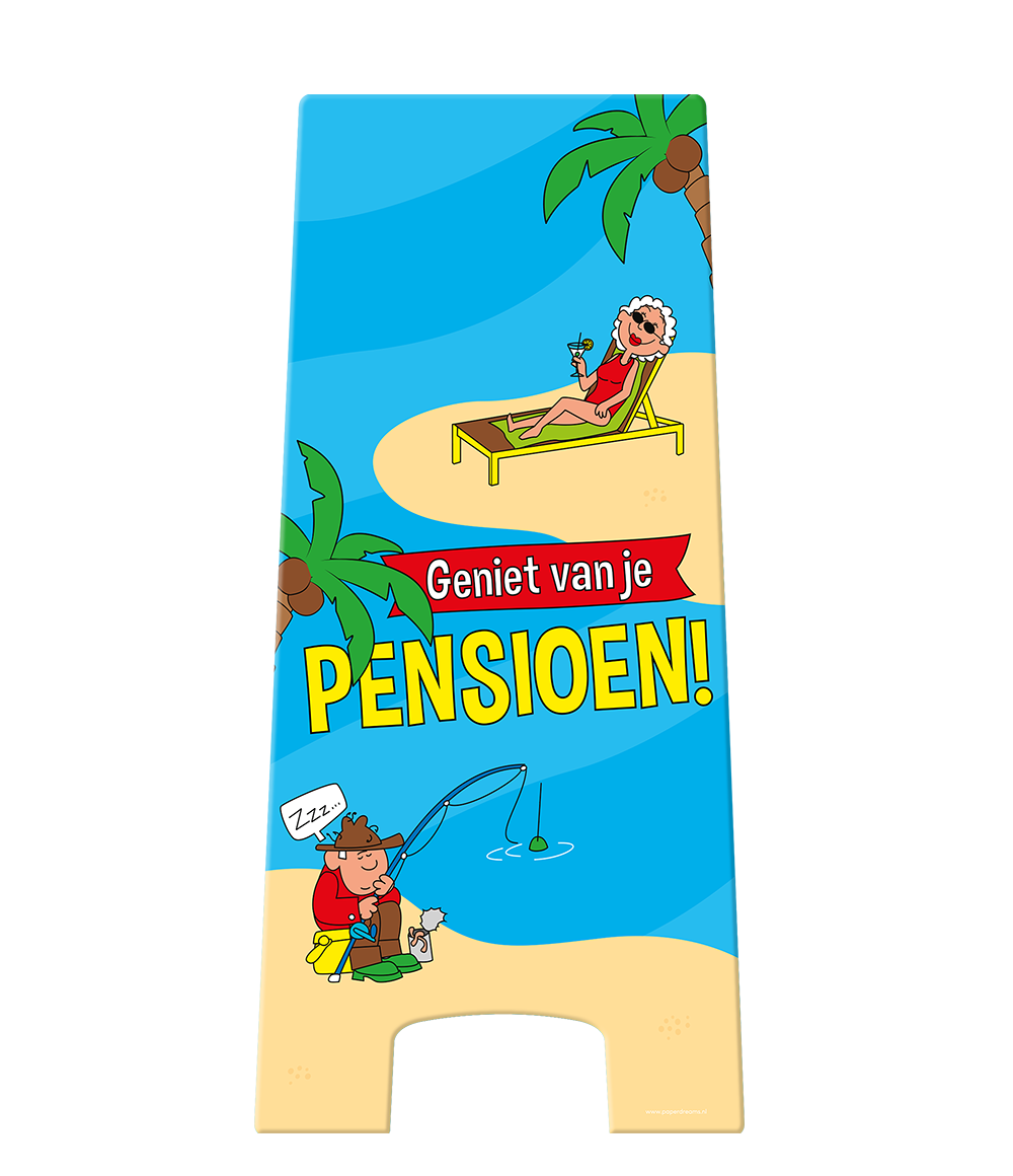 Warning Sign Pensioen Cartoon 58cm