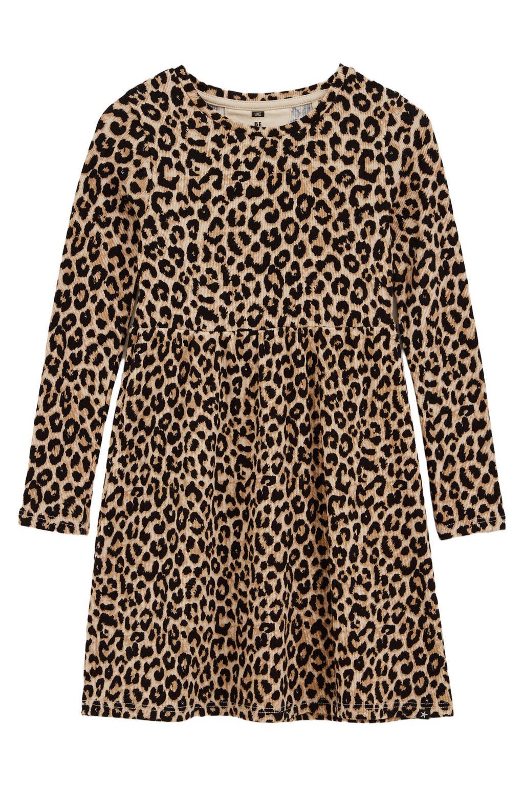 WE Fashion jurk beige/bruin/zwart