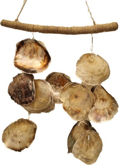 SID windgong met schelpen naturel 35 x 2 x 45 cm