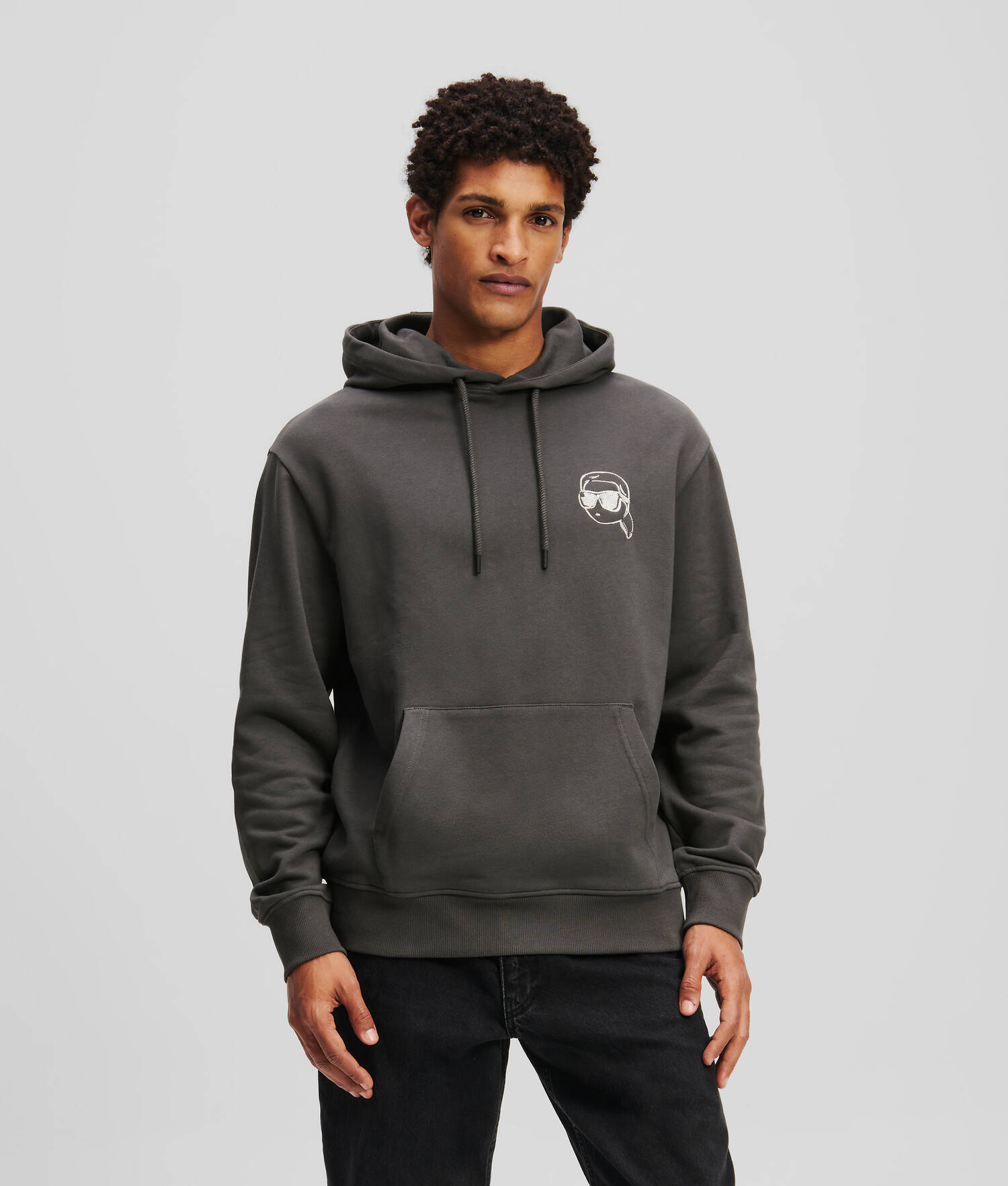 SWEAT À CAPUCHE IKON - Asphalte