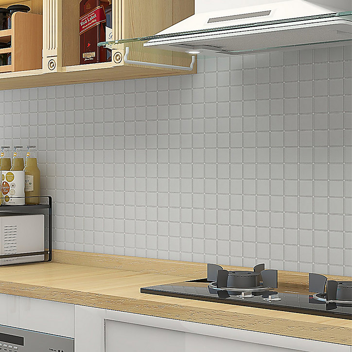 Mosaïque céramique Elko blanc L. 30,3 x l. 30,3 cm GoodHome