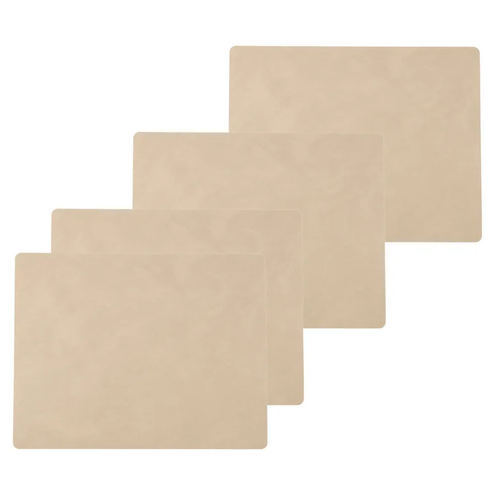 Lind DNA - Tischset Square L, 35 x 45 cm, Nupo sand (4er-Set)