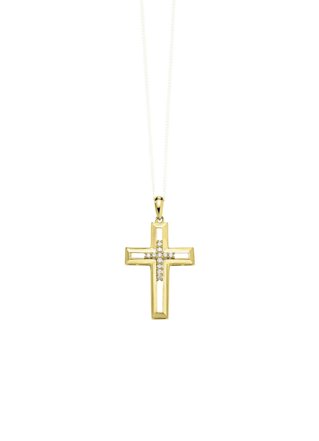 Durchbrochener Kreuz-Anhänger mit Brillanten