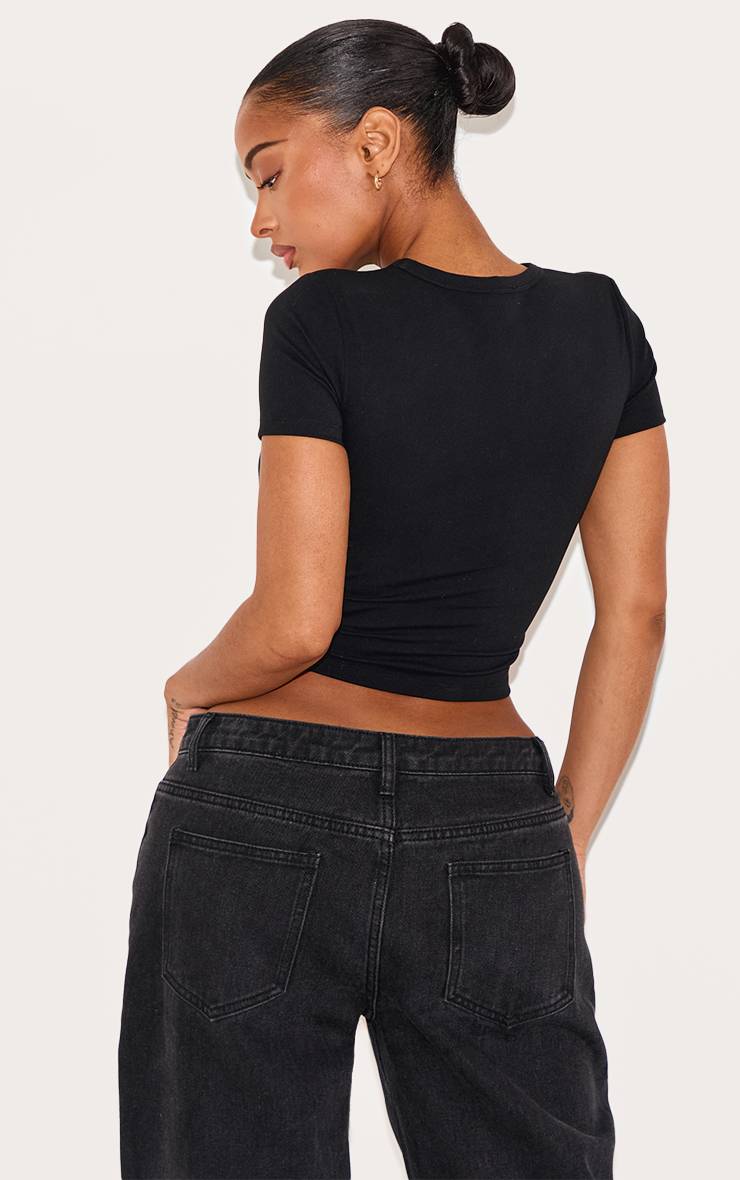 Noir T-shirt Sculptant Shape Avec Soutien-gorge Intégré