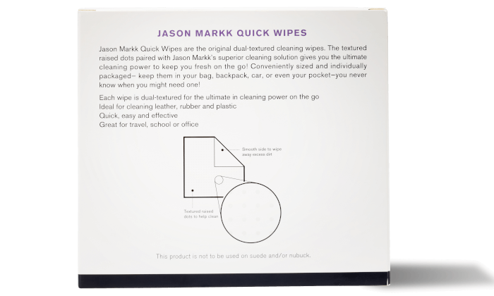 Jason Markk Box of 30 cleaning wipes - 48h Delivery