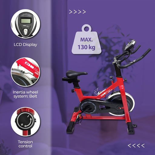 Bicicleta ergométrica Keboo Série 700 com volante de 15 kg