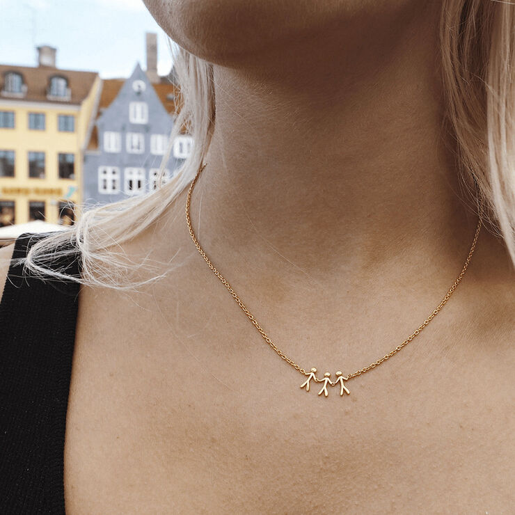 ByBiehl Together Family 3 necklace - GP Guld