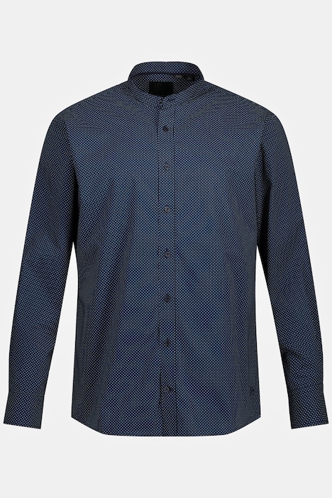 Businesshemd, Langarm, Stehkragen, Minimal-Muster, Comfort Fit, bis 8 XL