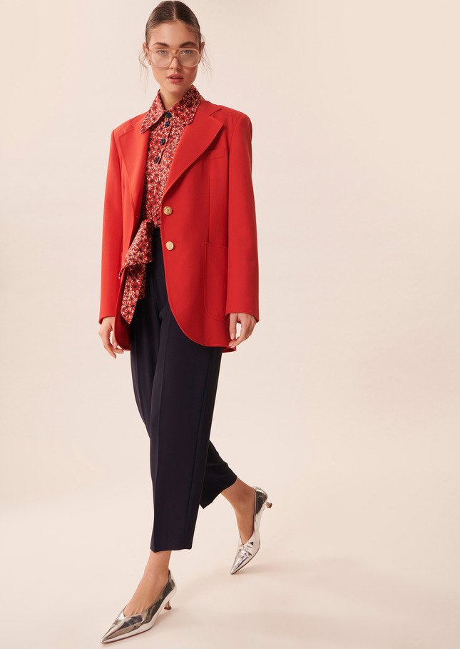 Pantalon Pagableu nuit en crêpe
