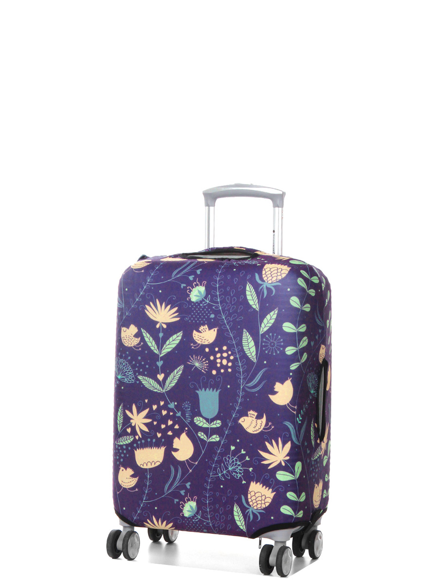 Housse de valise Periea Purple with Yellow Birds S
