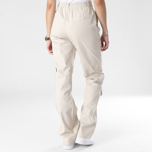 Pantalon Cargo Femme F234207 Beige Clair