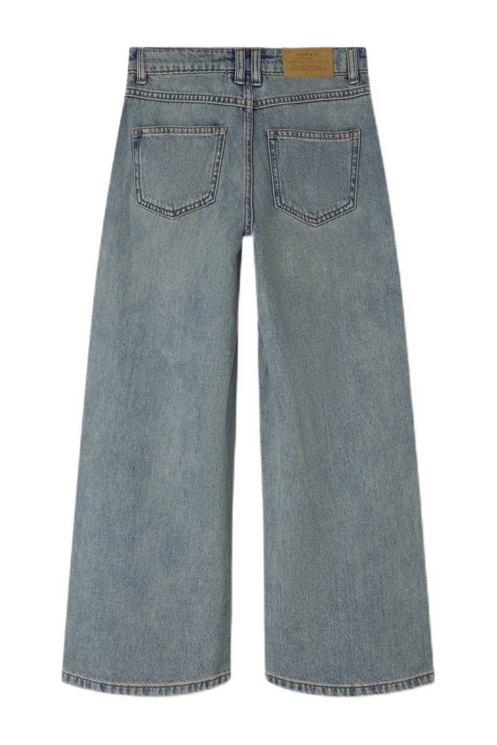 NAME IT wide leg regular waist jeans medium blue denim