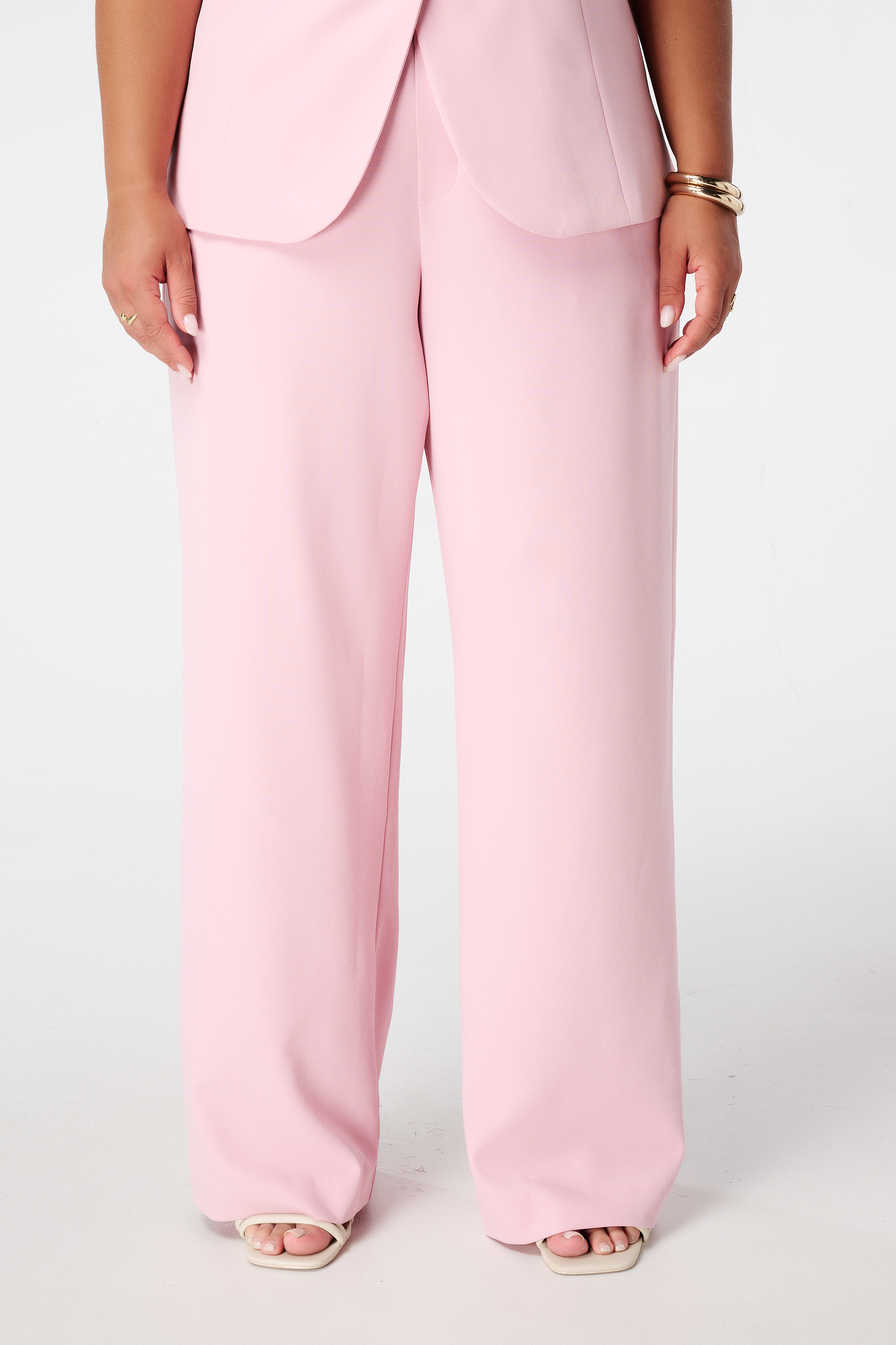 Pantalon met elastische taille Licht pink