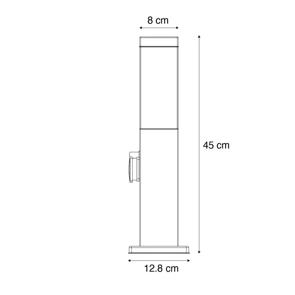 Qazqa staande buitenlampen malios grijs e27