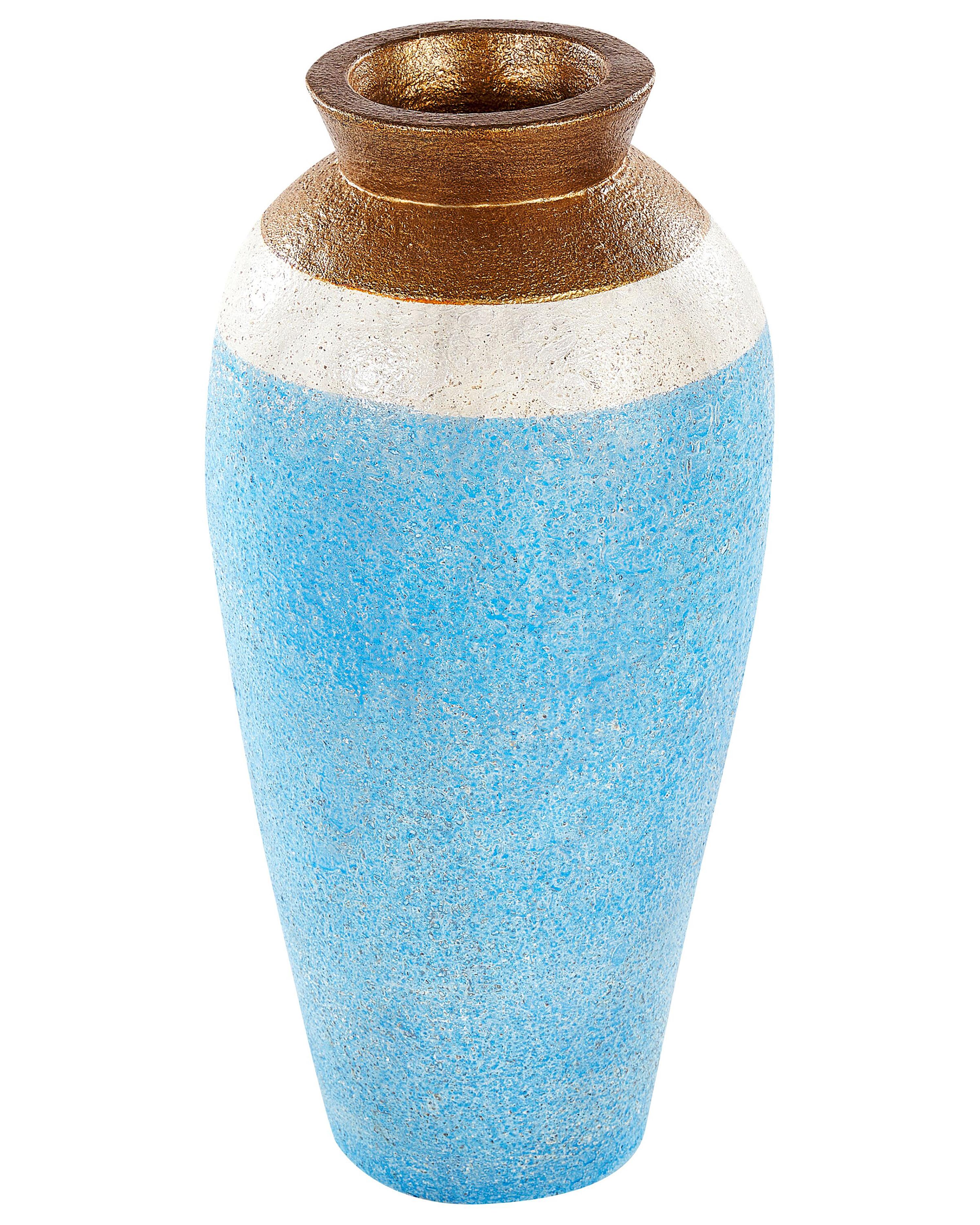 Decoratieve vaas PLATEJE Keramiek 42 cm Blauw