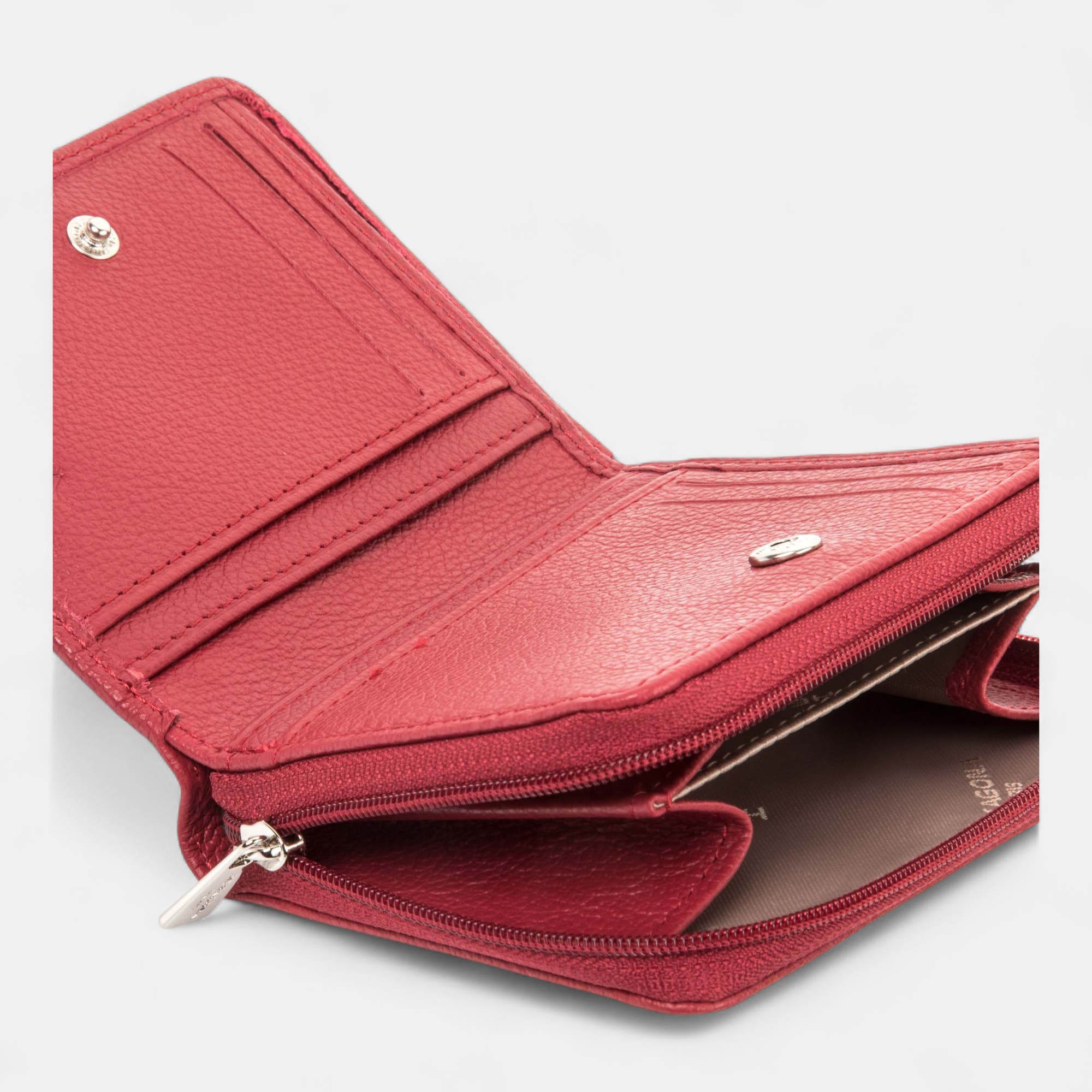 Petite maroquinerie en cuir rouge