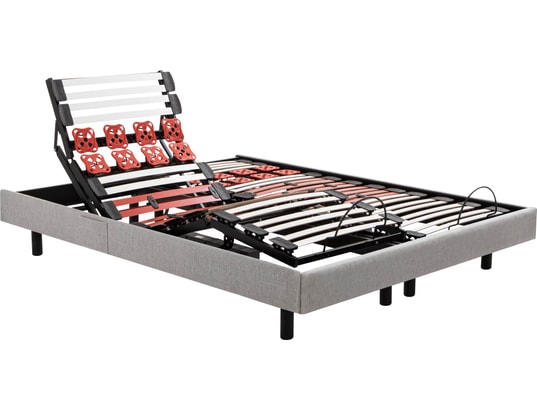 EPEDA - Sommier Electrique 2 x 80 x 200 Escapade 1620D gris clair + 2x balade équilibré