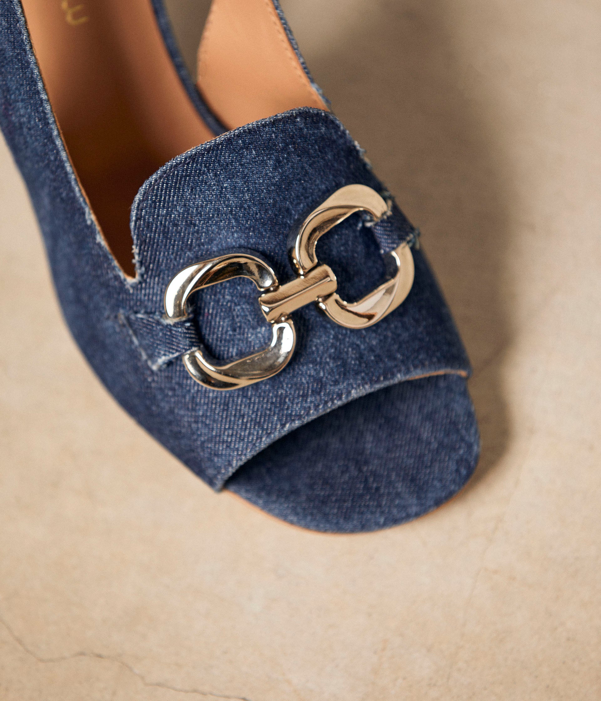 Sandales talon jean Devi
